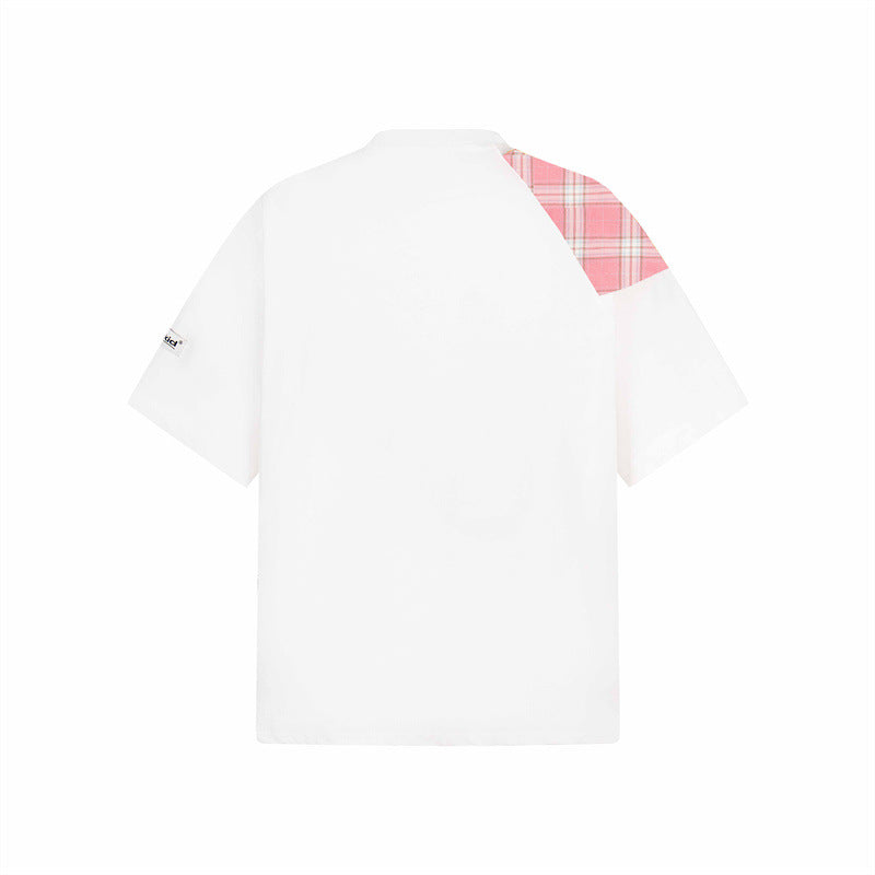 US drip outfits summer vintage bow casual loose short sleeve T-Shirts