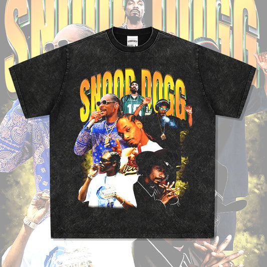 New york hip hop shop vintage hip hop snoop doggie print short sleeve t-shirt