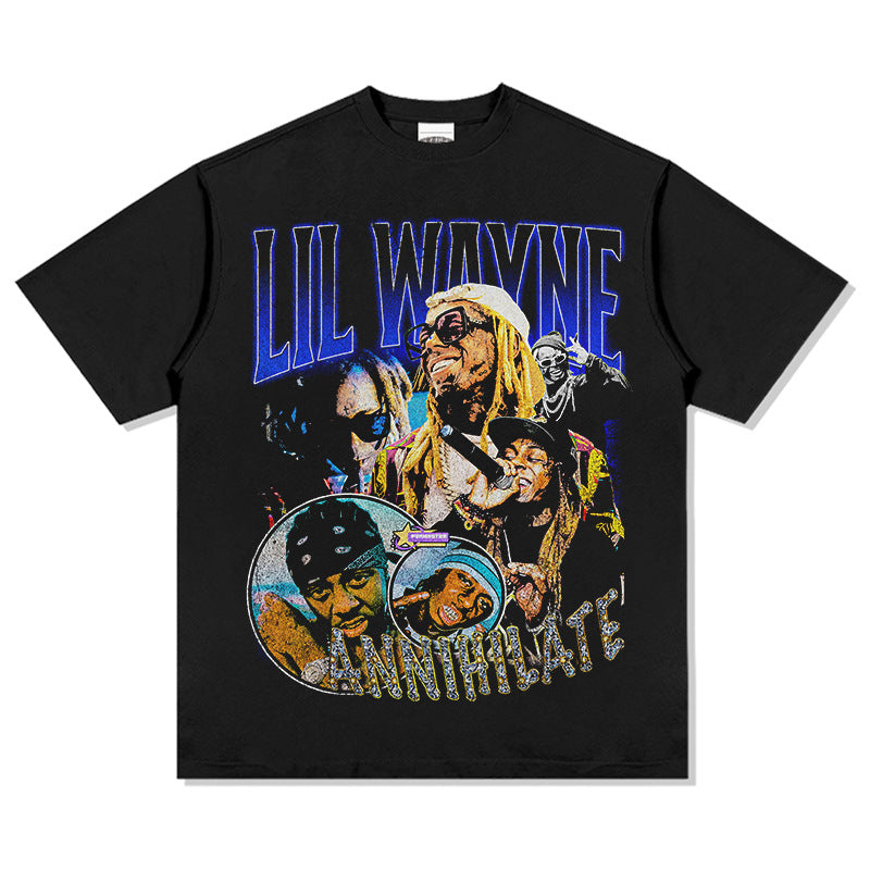 Marcas streetwear usa Lil Wayne short sleeve t-shirt high