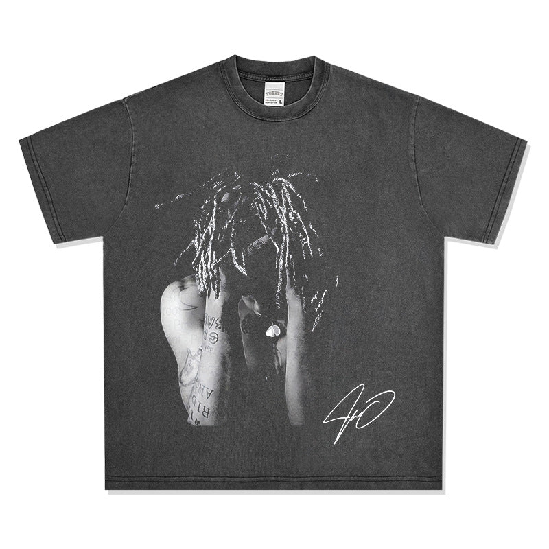 New york hip hop shop hip hop XXX Tentacion print short sleeve t-shirt