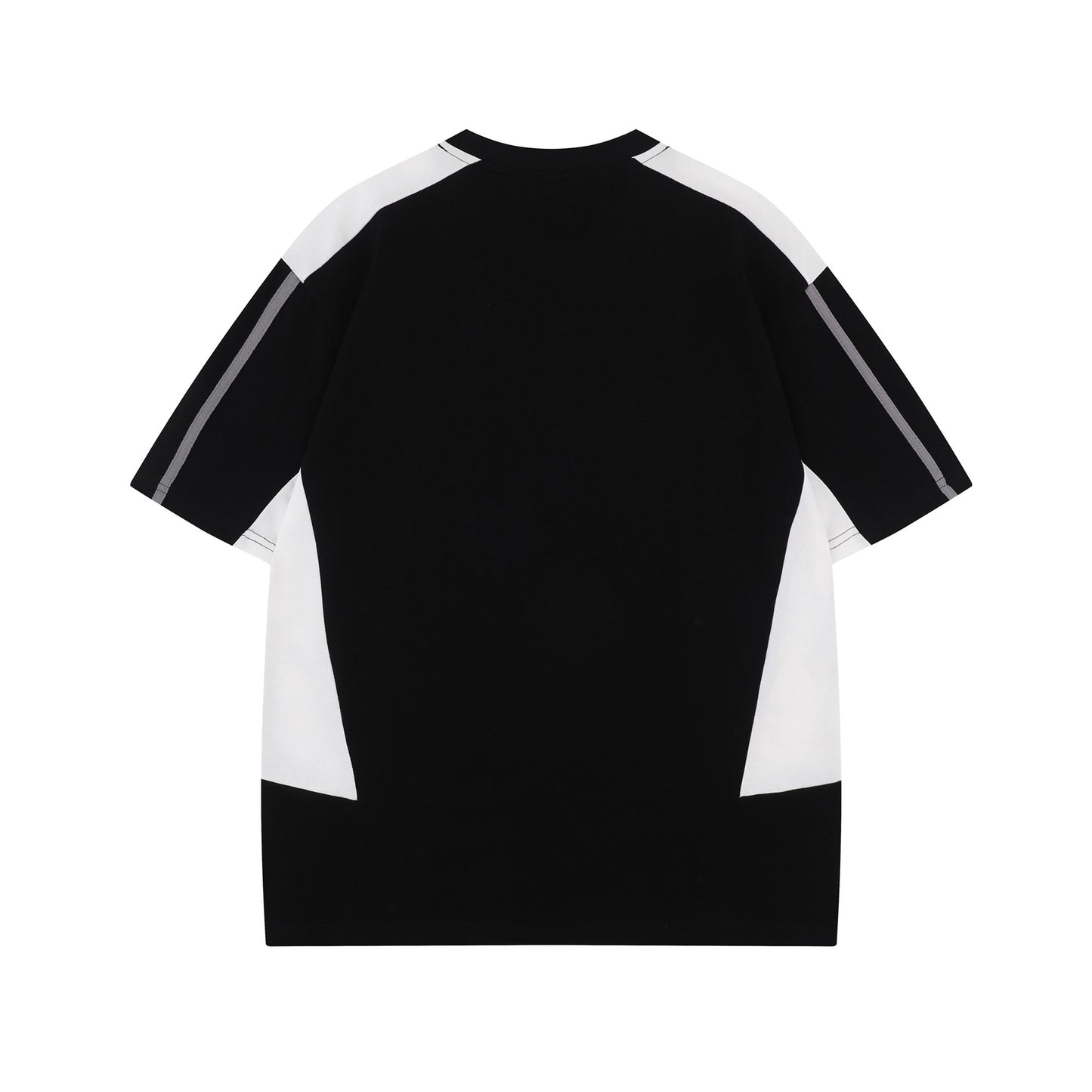 Unisex T-shirts Summer Splicing Letter Pattern Men's Loose Short Sleeve T-Shirt