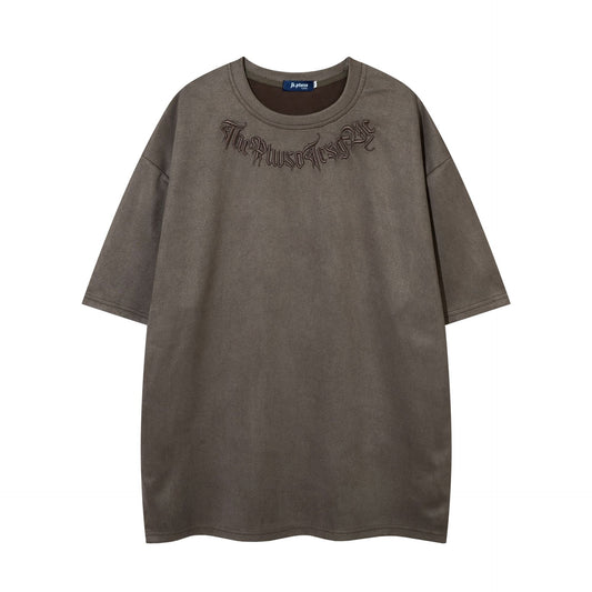 1990 Fashion T-Shirt Loose Gothic Embroidery Short Sleeve T