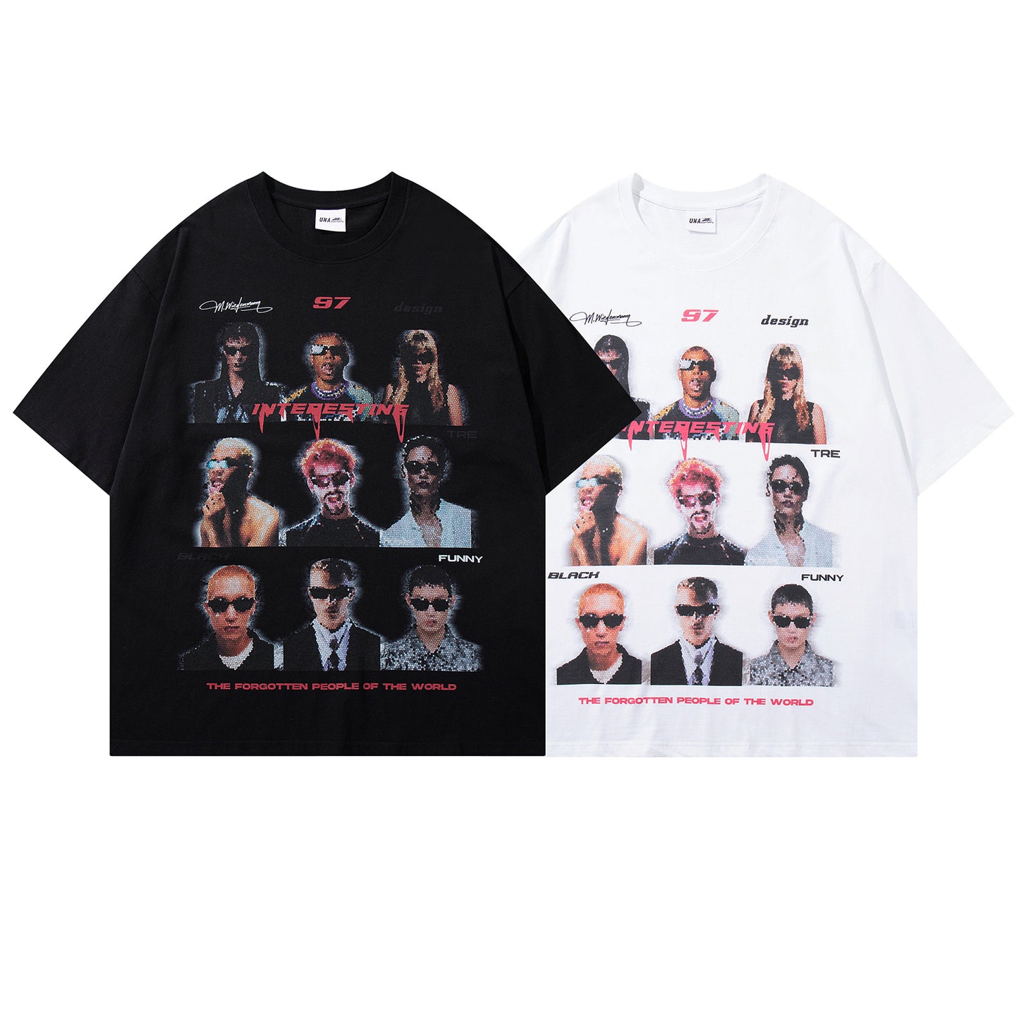 USA Vintage T-Shirt Hip Hop Vintage Character Print Male Summer Loose