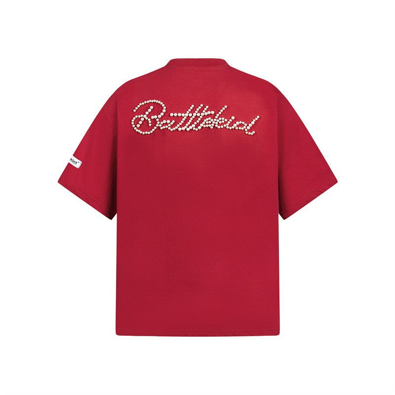 Camisas Retros Embroidered Short Sleeve T-Shirt