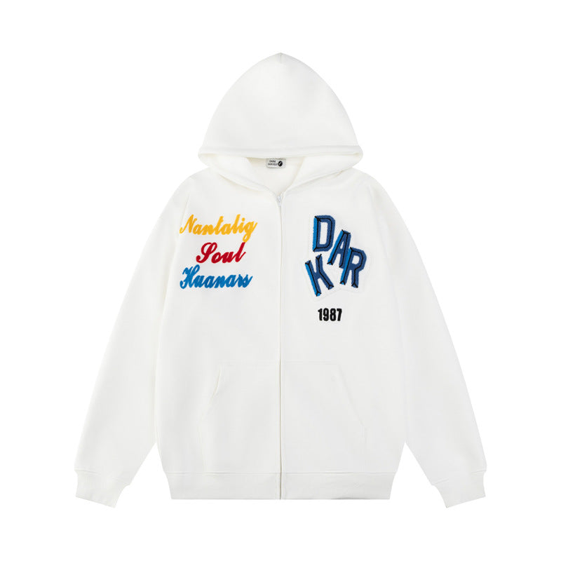 Streetwear Hoodie Cardigan Sweater Loose Zip Hoodie