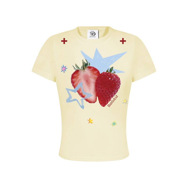 Casual Street Wear Summer Crew Neck Short Sleeve T-Shirt
