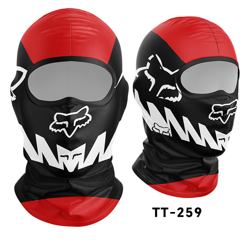 Cycling Windproof Hood Bionic Camouflage Printed Ice Silk Sunscreen Mask