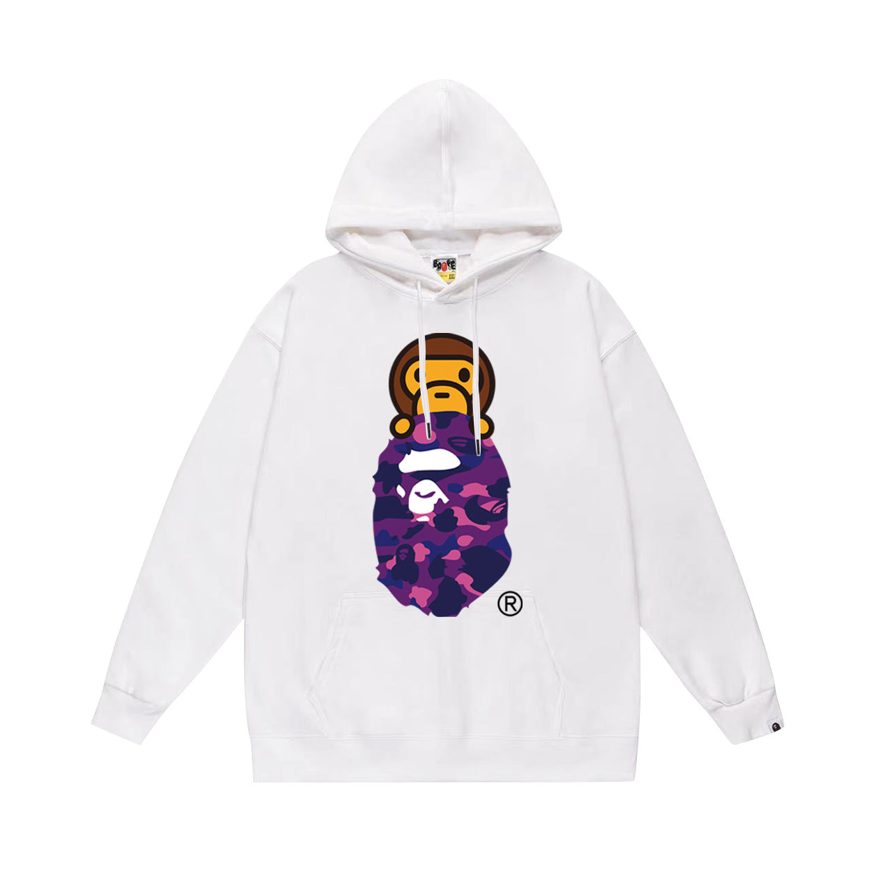 Ape Hoodie Autumn/Winter Letter Print Loose Hoodie Pullover Ape Sweater