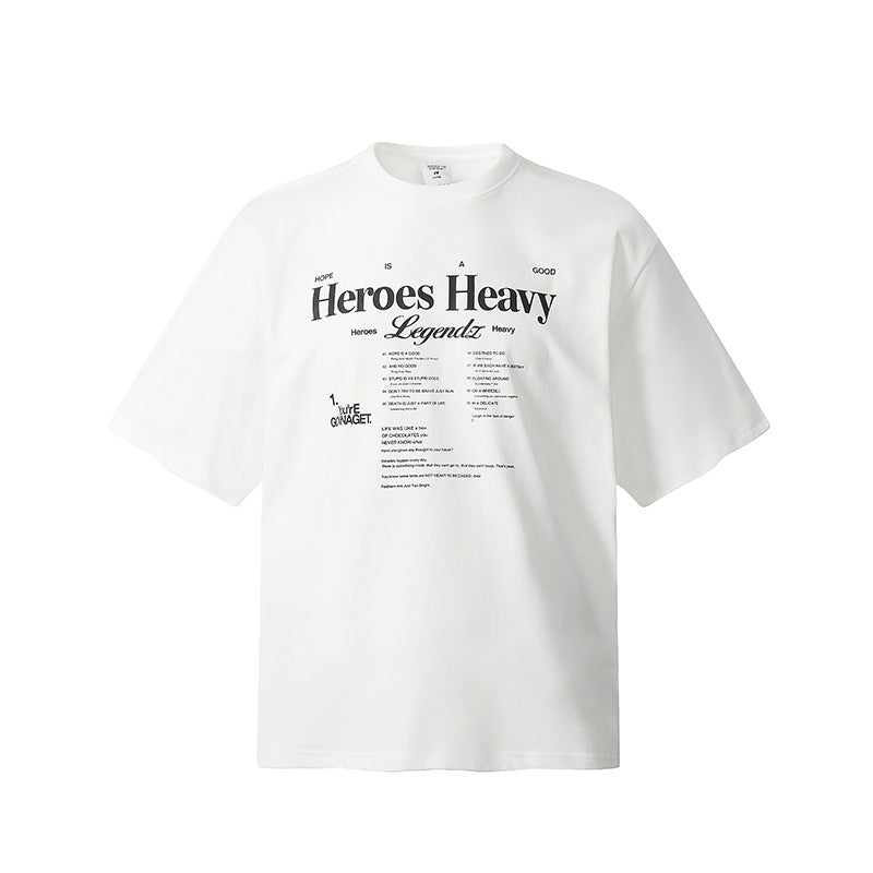 Hip hop shirt retro cleanfit slogan short sleeve t-shirt