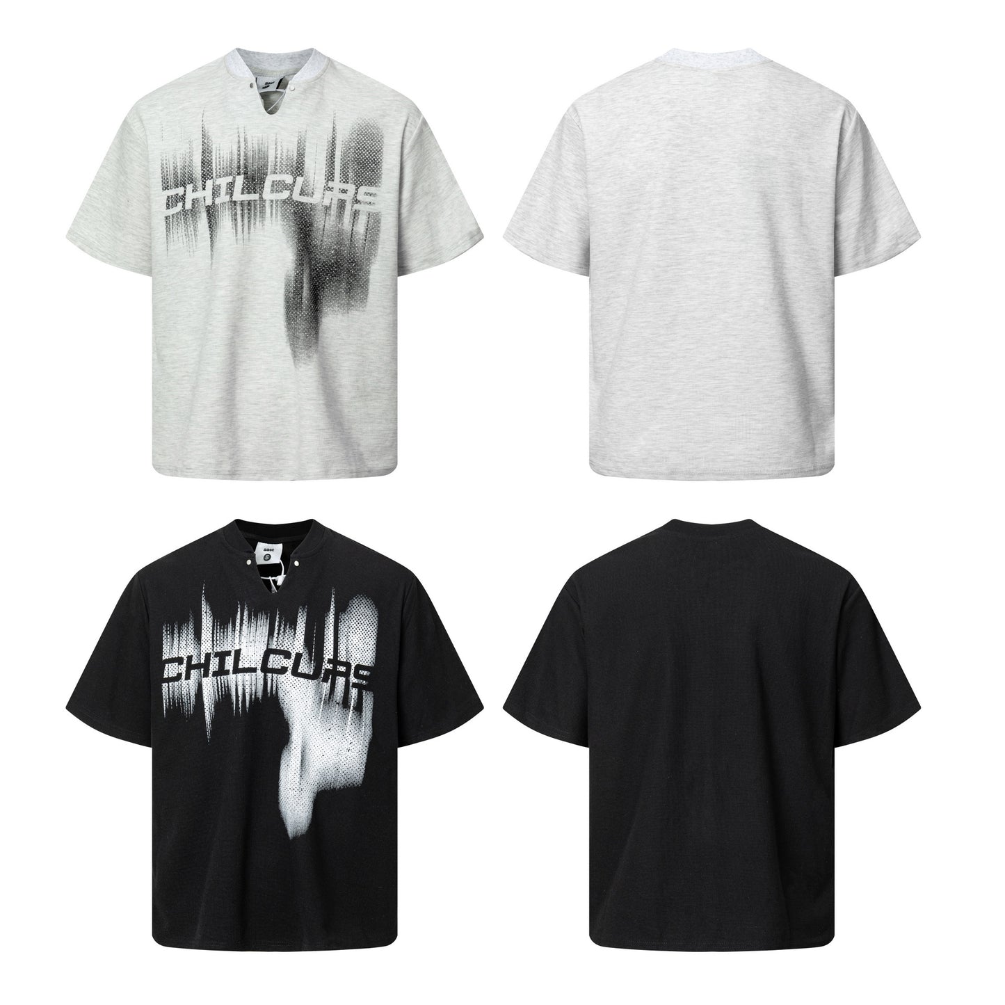 Hip hop shirt summer short sleeve vintage v-neck t-shirt