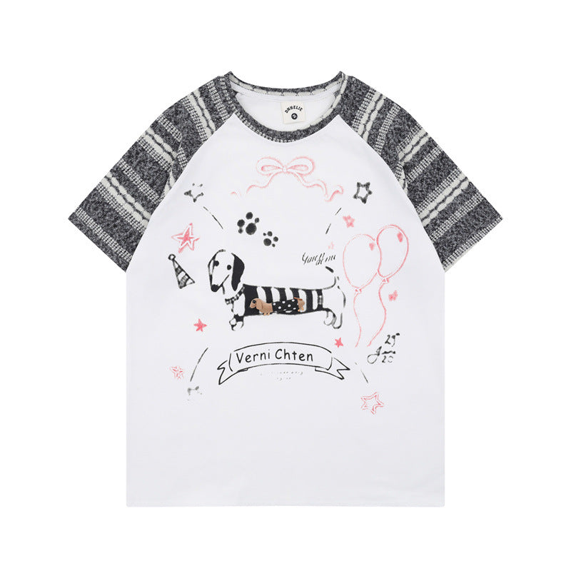 US drip outfits Summer Vintage Casual Loose Short Sleeve T-Shirts