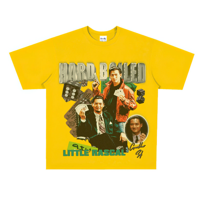 Film Star T Shirt Short Sleeve Retro American T-shirt Men and Women