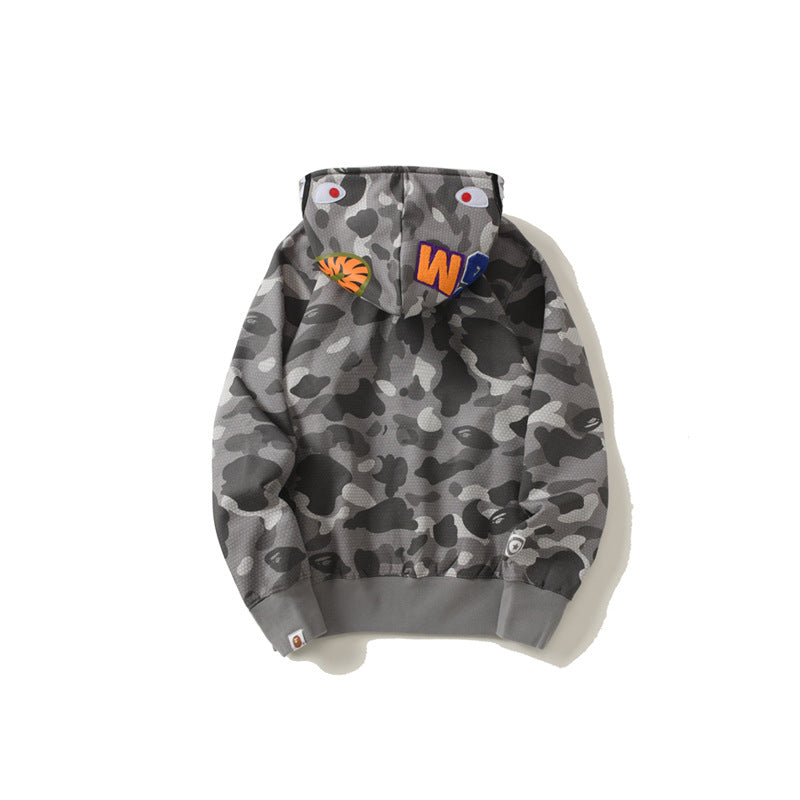 Ape Hoodie Zip Honeycomb Camo Kangaroo Pocket Sweater Pullover