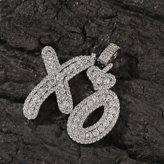 Jewelry Hip Hop Gummy Love XO Letter Pendant Men and Women Necklaces Word Up St. Valentine's Spectrum