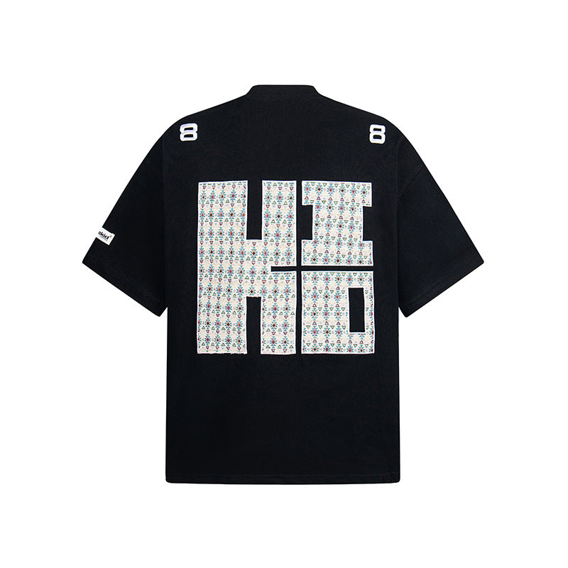 Hip Hop Clothes New York Vintage Embroidered Short Sleeve T-Shirt Summer Loose