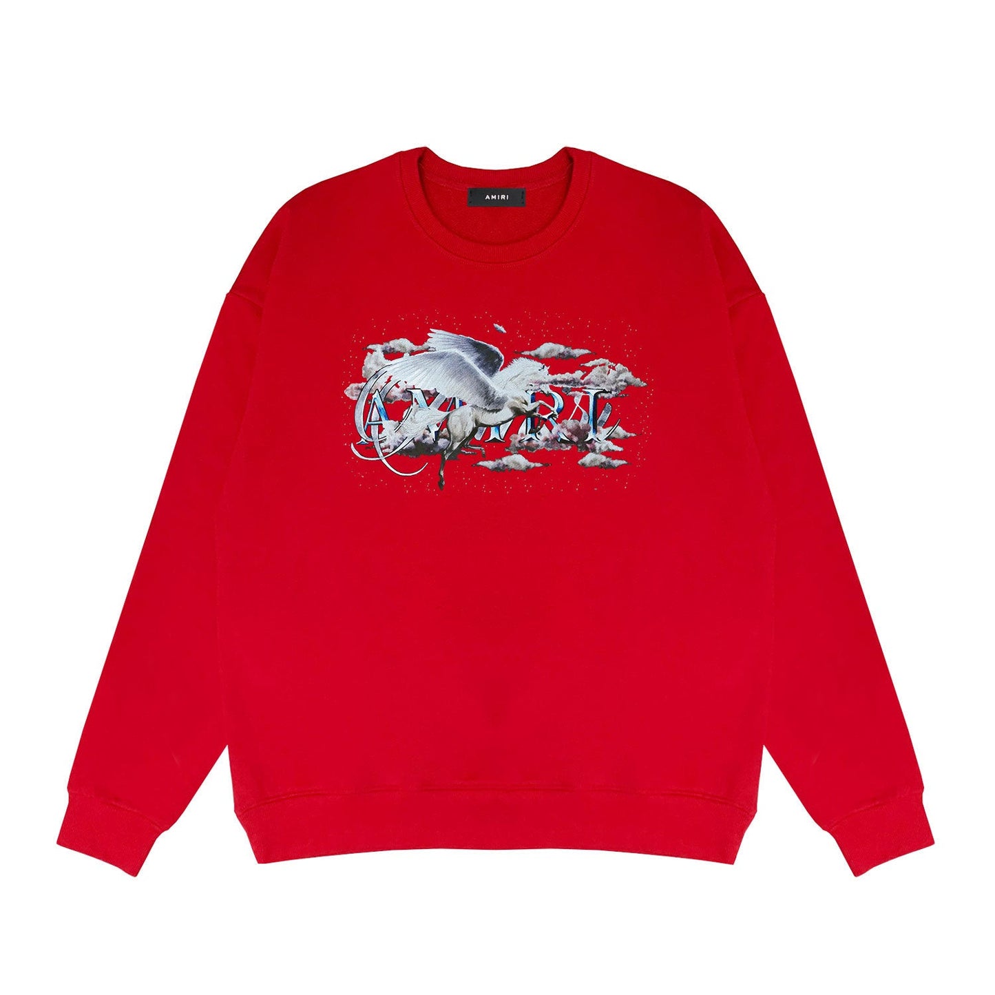 Amiri Long Sleeved Shirt Fashion Brand Crew Sweatshirts round Neck Sweater
