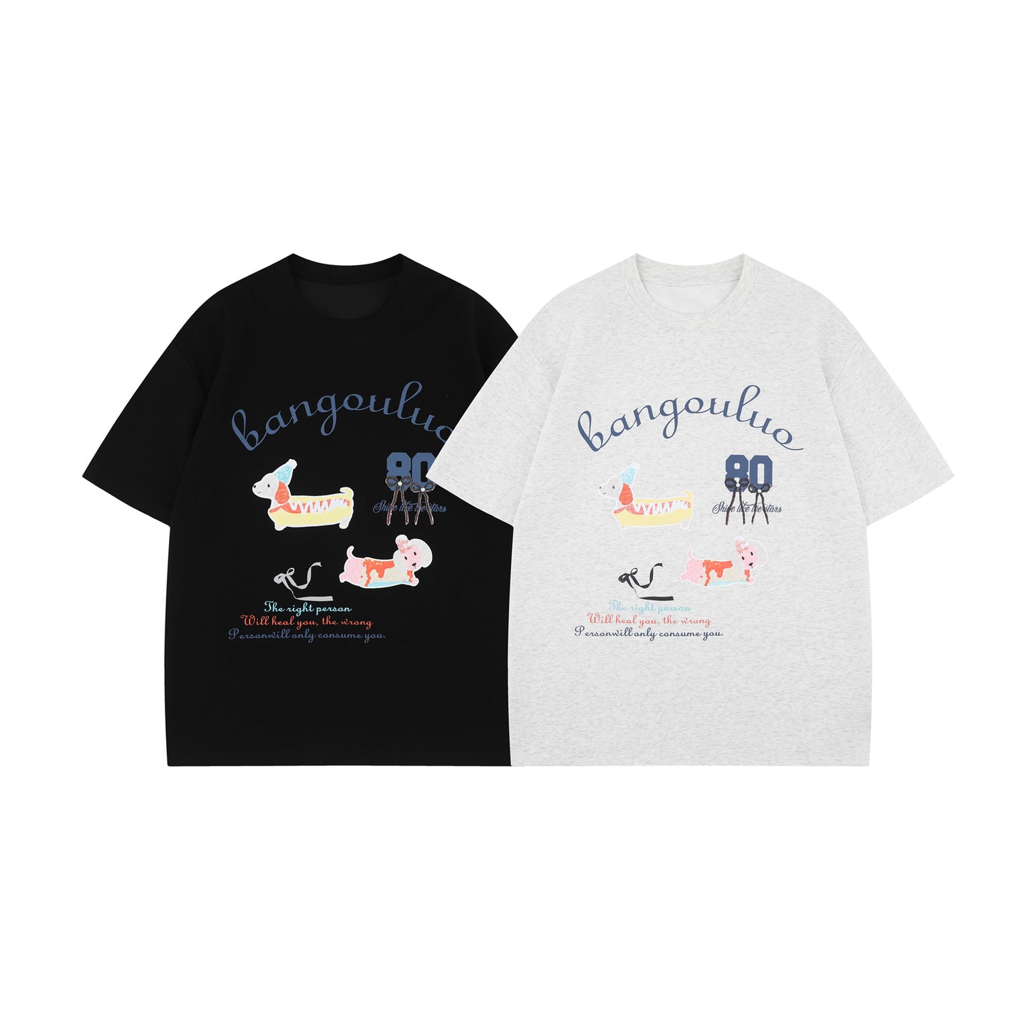 Unisex T-shirts Summer Vintage Cartoon Men's Loose Short Sleeve T-Shirt