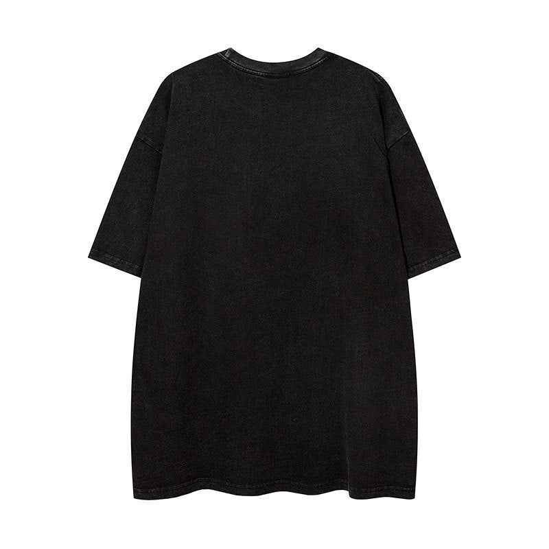 Vintage Tišö Rt Summer Hip Hop Short Sleeve Loose Letter Print T-Shirt