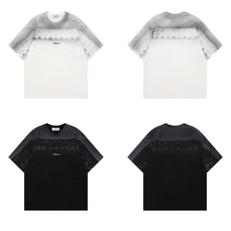 US drip outfits Summer Vintage Casual Loose Short Sleeve T-Shirts