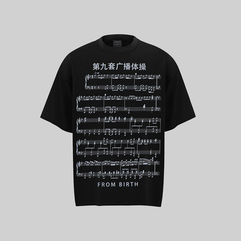 Camisas Retros Short Sleeve Loose T-Shirt