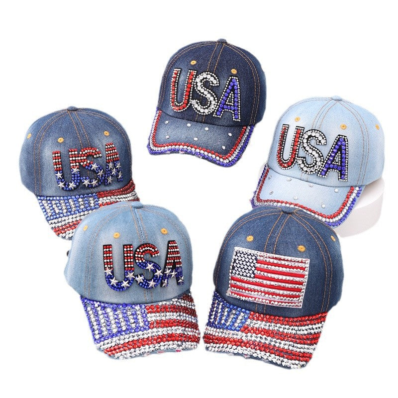 Vintage Usa Cap Pentagram Dot Diamond Cap