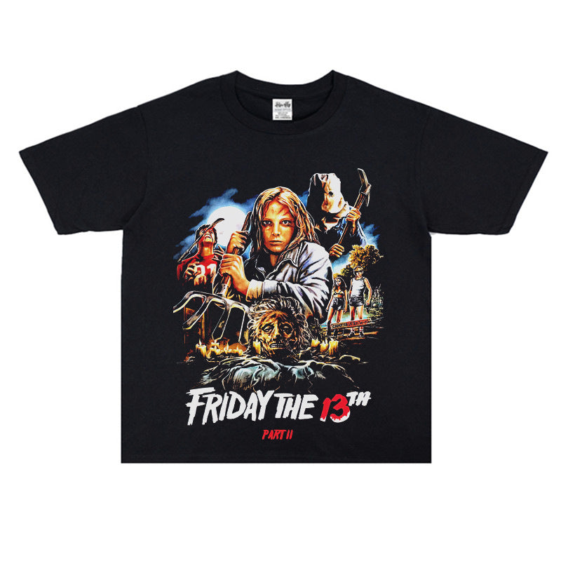 Film Star T Shirt Old Movie Black Friday Cotton Loose Nostalgic Short Sleeve Printed T-shirt