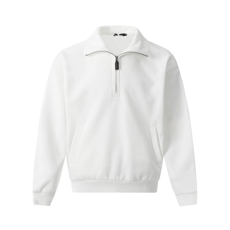 Streetwear Hoodie Zip-Up Lapel Sweater Winter Loose Casual Top