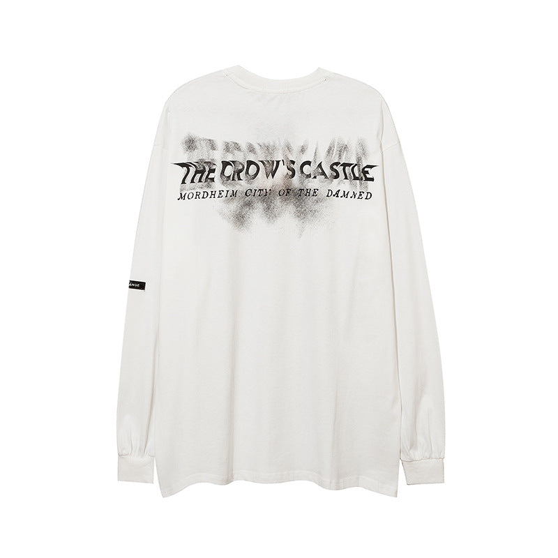 Vintage T Shirts Hip Hop Long Sleeve T-Shirt Loose Hip Hop Couple Top