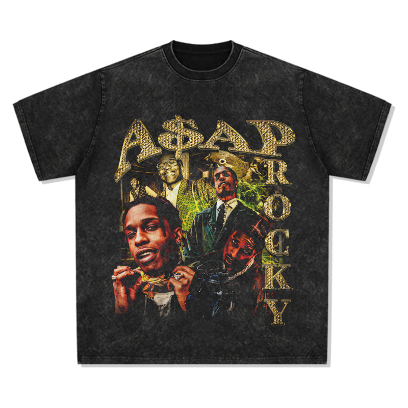 Cool t rapper A $AP Rocky print t-shirt vintage