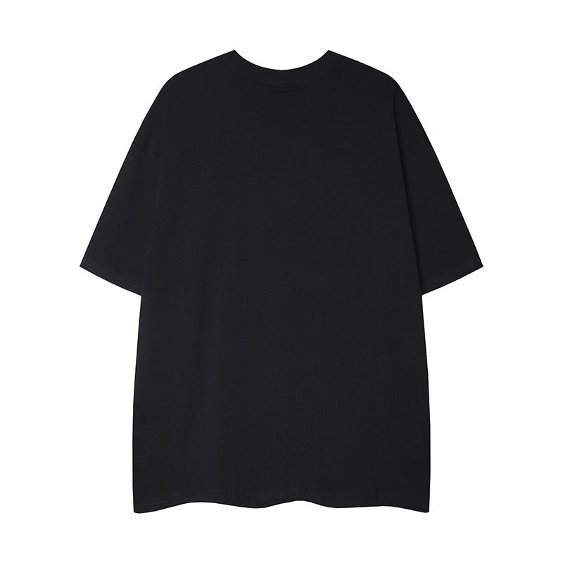 Casual Street Wear Butterfly Print Crew Neck Short Sleeve T-Shirt Vintage Loose