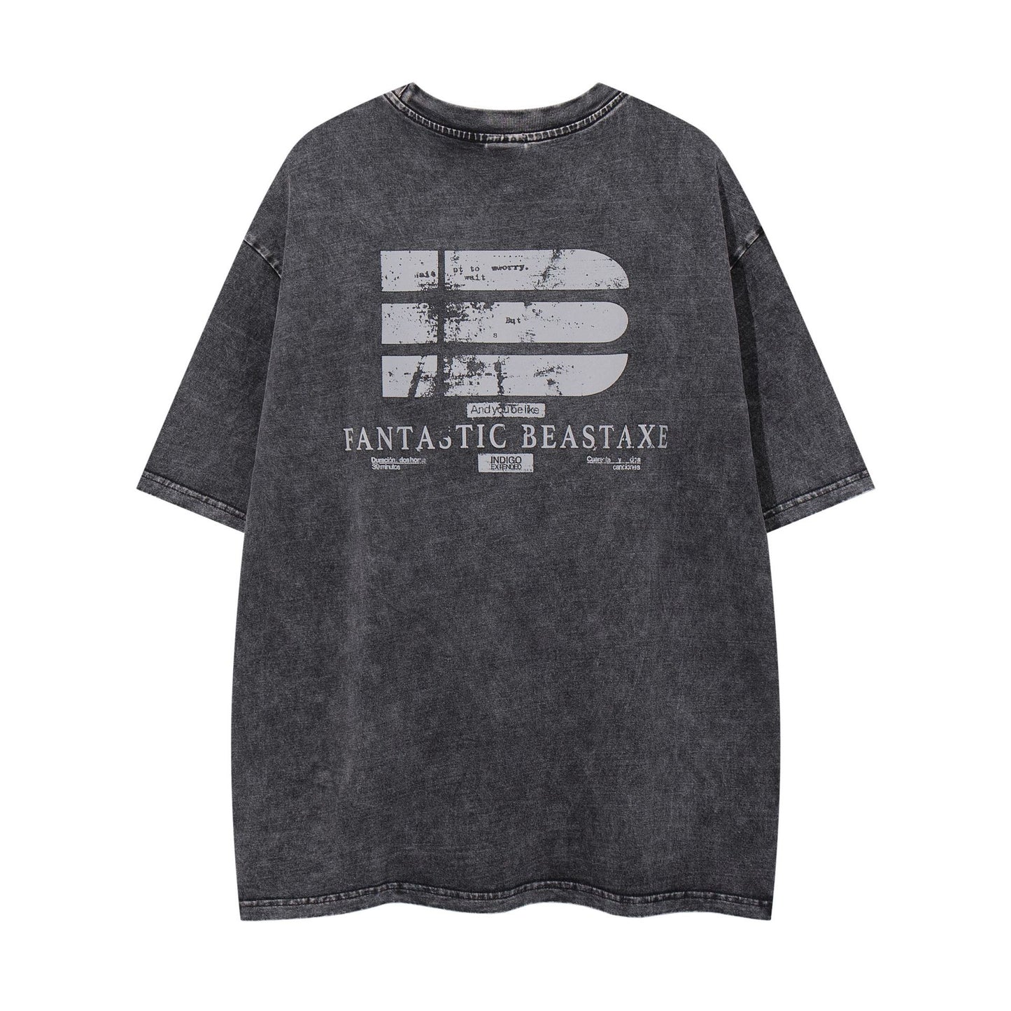 Hip Hop Clothing Summer Wash T-Shirt Vintage Short Sleeve