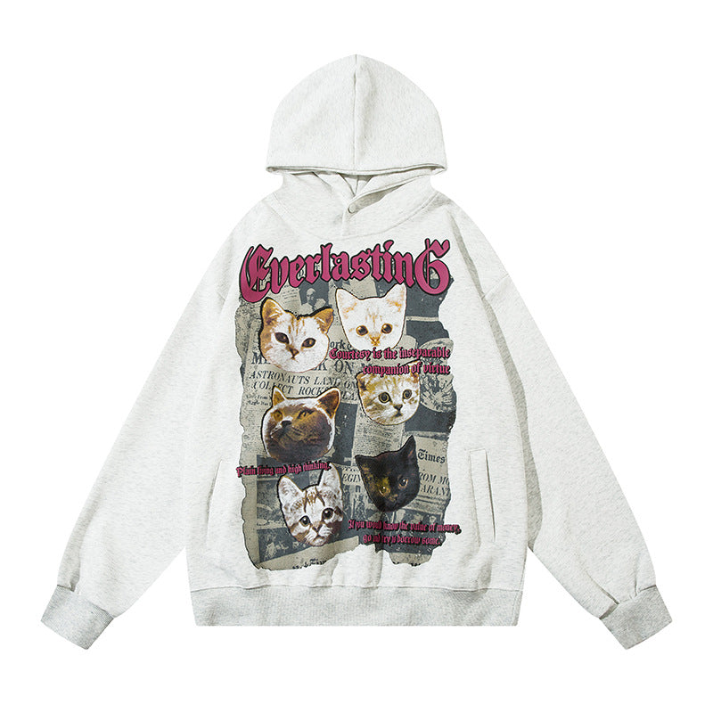 Streetwear Hoodie Vintage Wash Make Old Hooded Sweater