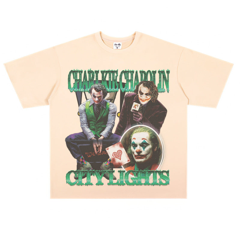 Film Star T Shirt Loose Heavy Retro Street Cotton American T-shirt