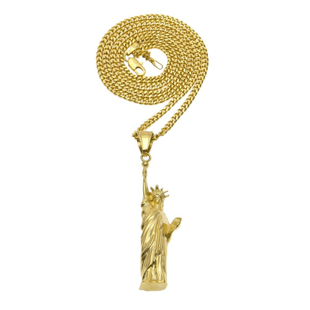 Jewelry Hip Hop Stainless Steel Pendant Necklace Punk Rock Rapper