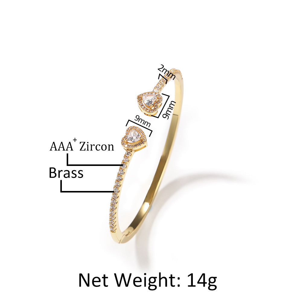 Bracelet Multi-Colored Hip Hop Love Bracelet ins Diamond Set Spectrum St. Valentine's