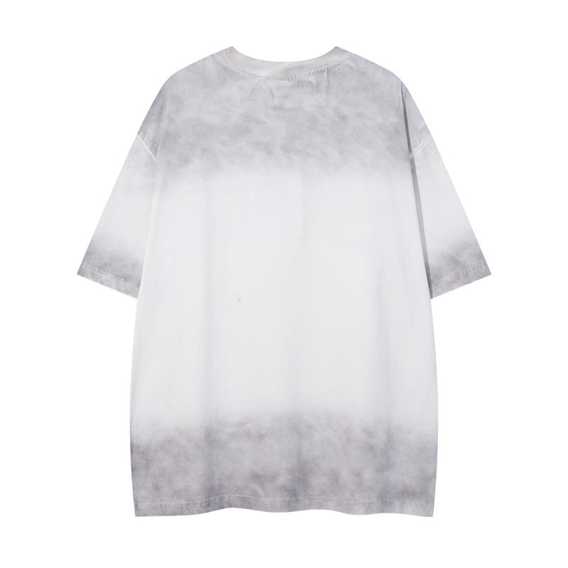 US drip outfits summer vintage kart casual loose short sleeve T-Shirts