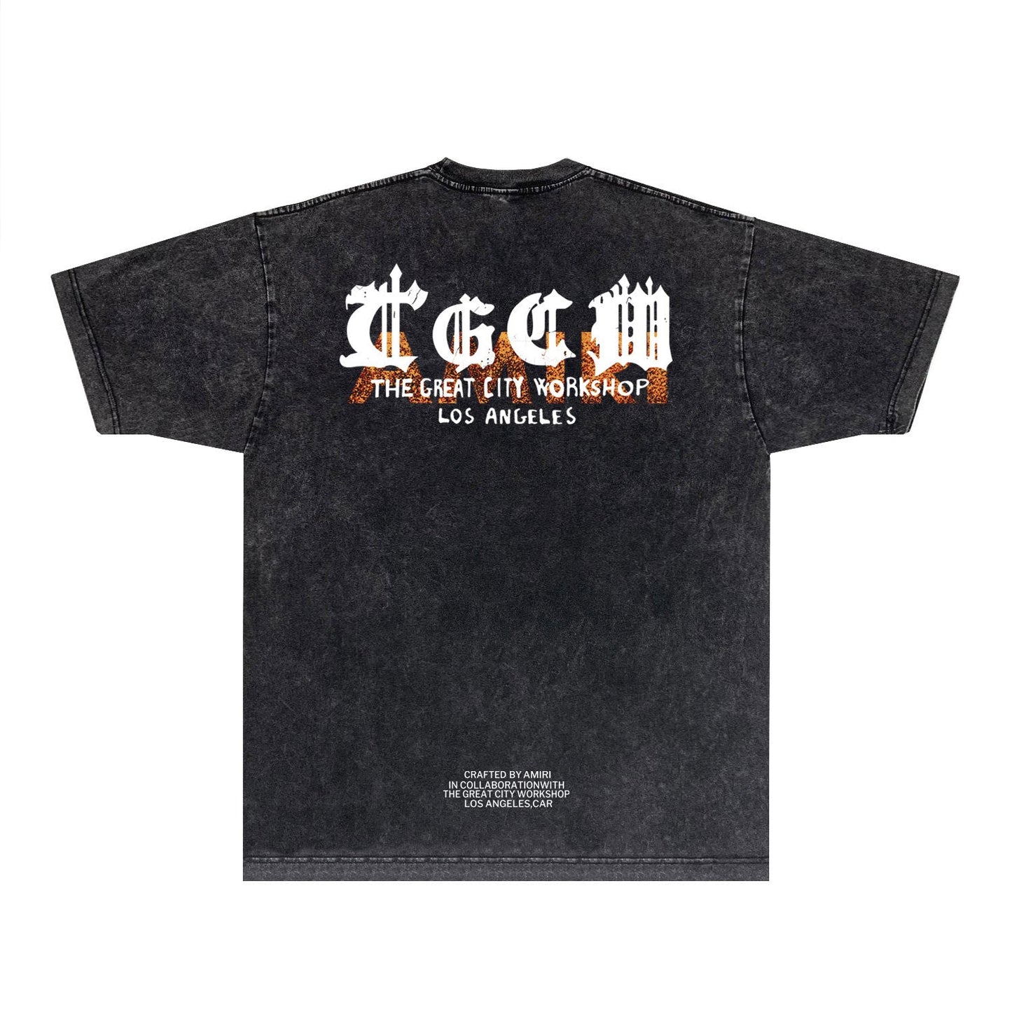 Amiri T-shirt Washed and Worn Retro Short Sleeve T-shirt