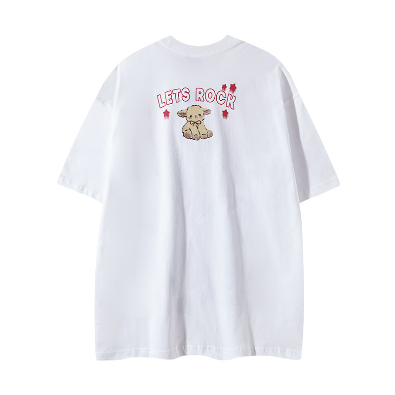 Nyc 1990 Shirt Vintage Cartoon Print Short Sleeve T-Shirt Oversize Top