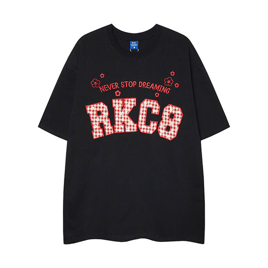 Nyc 1990 Shirt Embroidered Short Sleeve Loose T-Shirt
