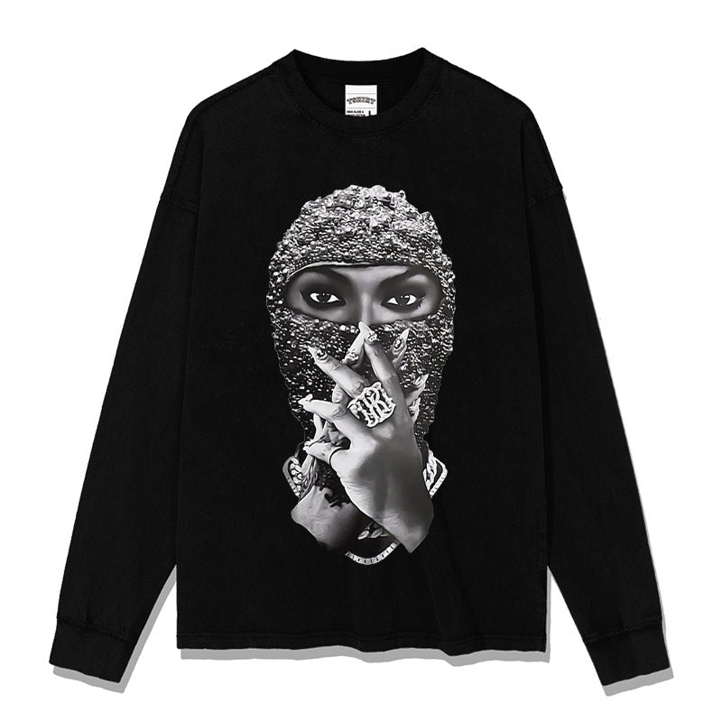 Cool t rapper summer t-shirt pearl masked man print short sleeve t-shirt