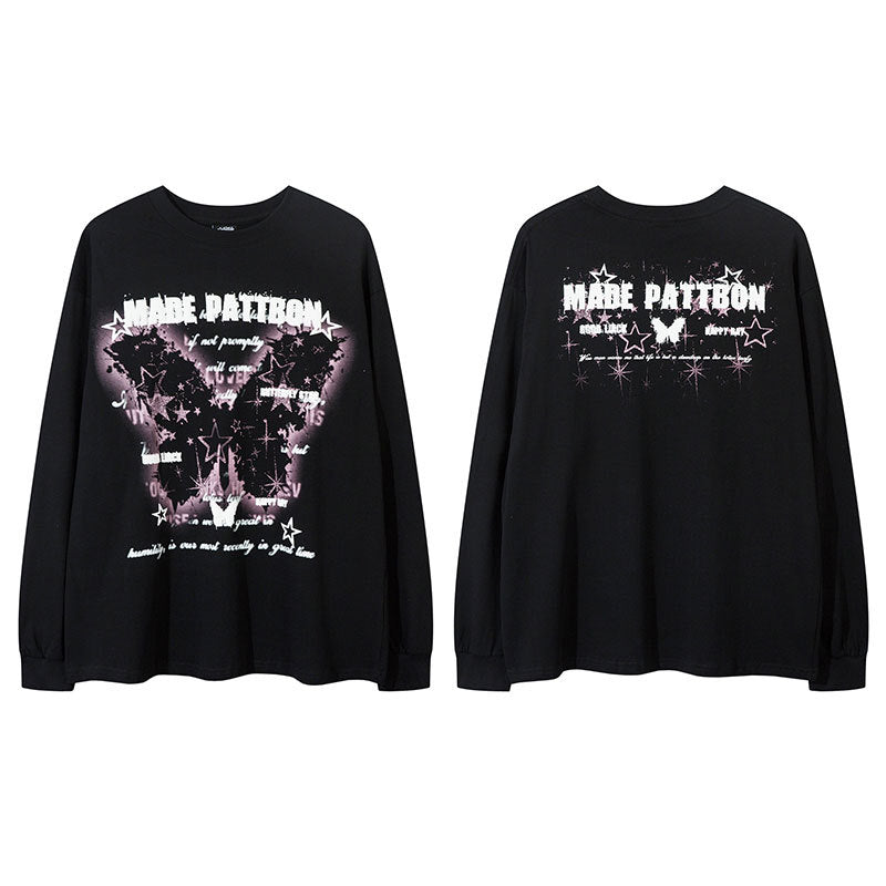Marcas De Streetwear Vintage Crew Neck Long Sleeve T-Shirt