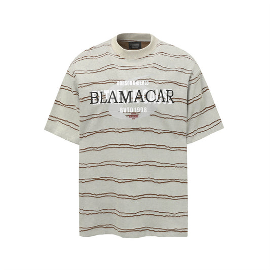 Stone Wash T shirt Short Sleeve T-Shirt Loose Casual Top