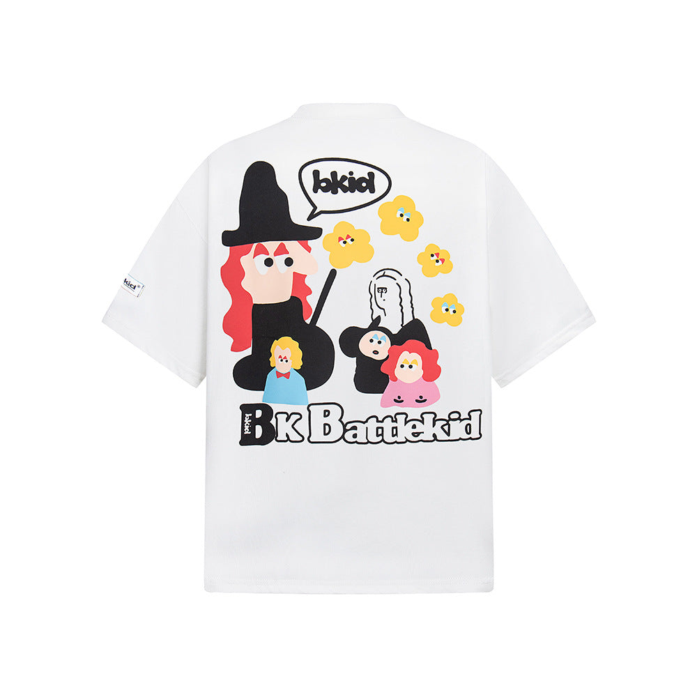 T shirt vintage usa loose round neck short sleeve t-shirt