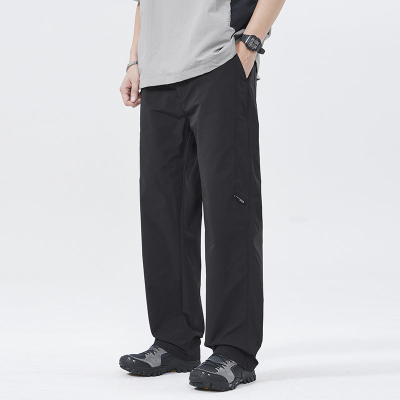 Men Casual Pants Straight Men's Spring and Summer Loose Wide Leg Pants