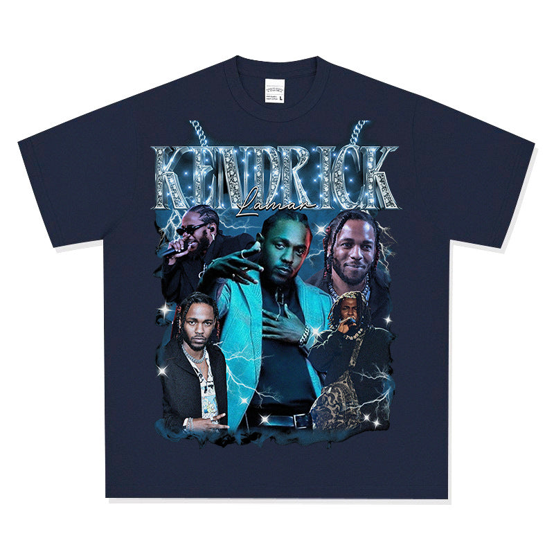 New york hip hop shop vintage hip hop kendrick la print short sleeve t-shirt