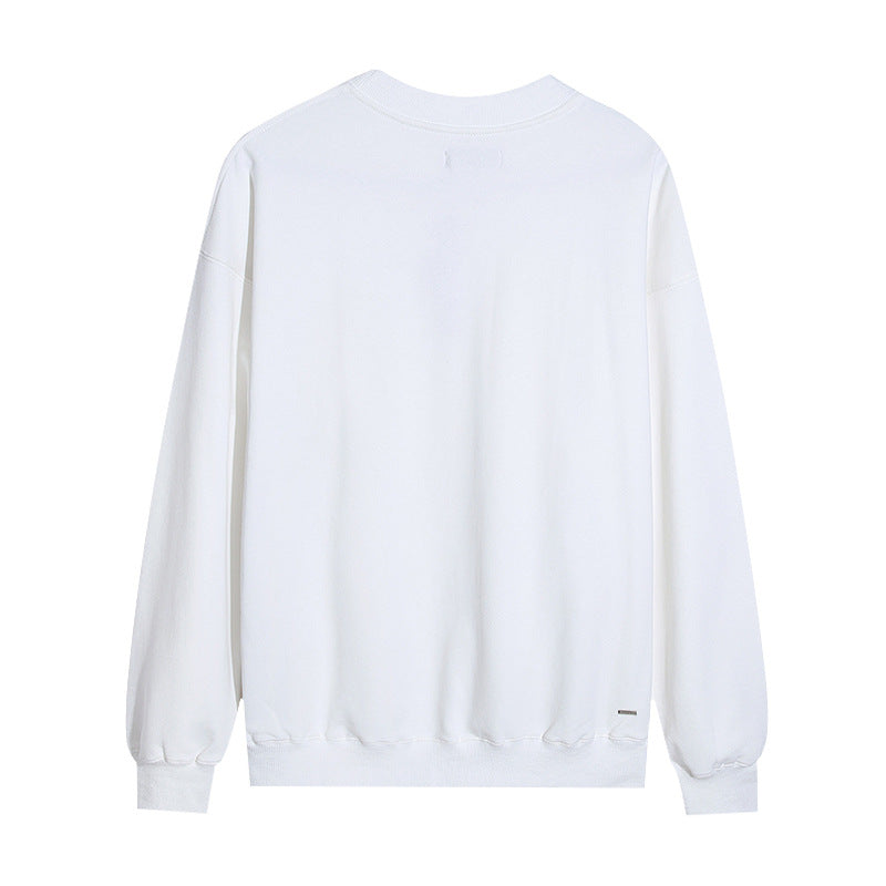 Amiri Sweatshirt AMI Mermaid Letter Print Crew Neck Sweater Men and Women