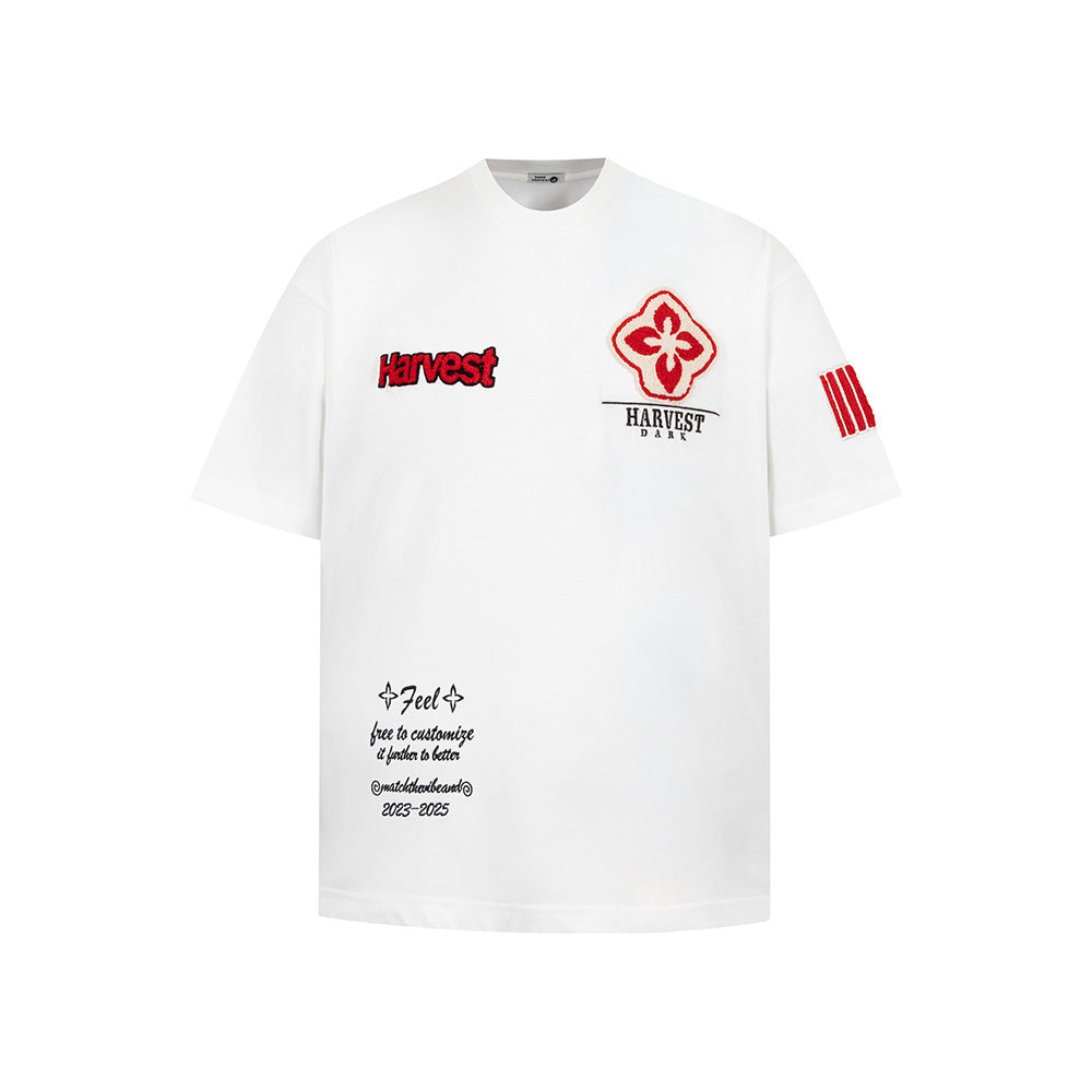 Hip Hop Clothes New York Alphabet Short Sleeve T-Shirt Loose Casual