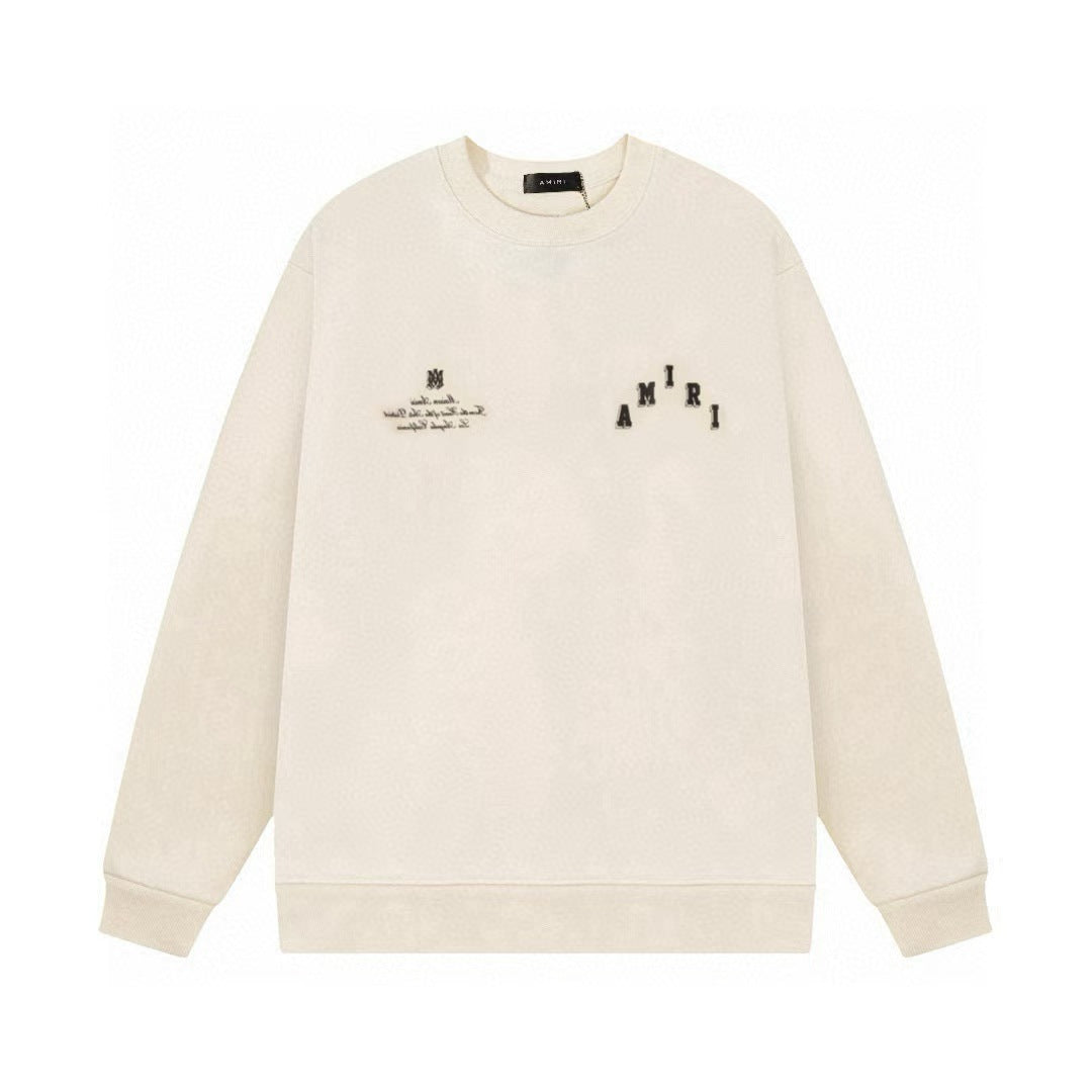 Amiri Sweatshirt Autumn and winter AMI front and rear LOGO letter pattern sweater men and women
