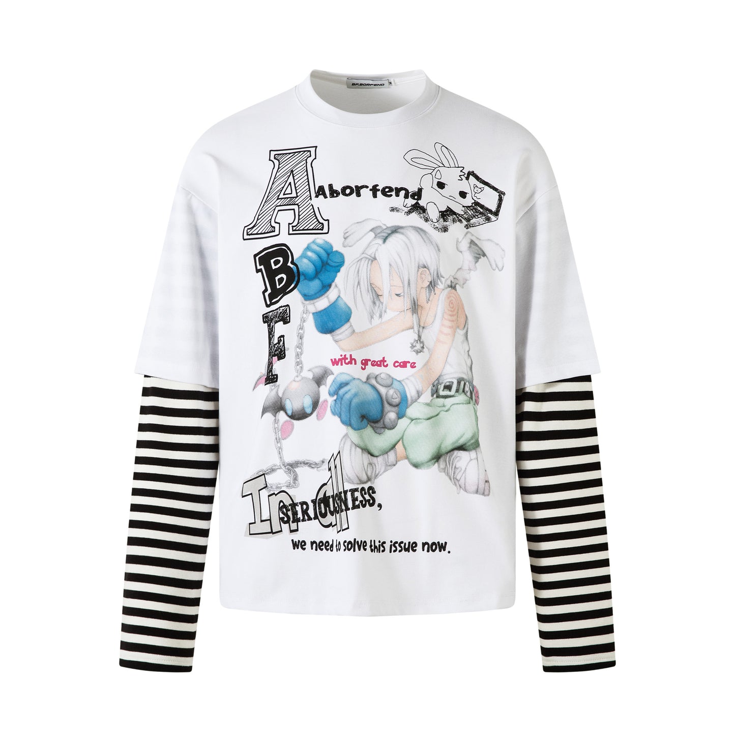 Unisex long-sleeved shirt autumretro round neck