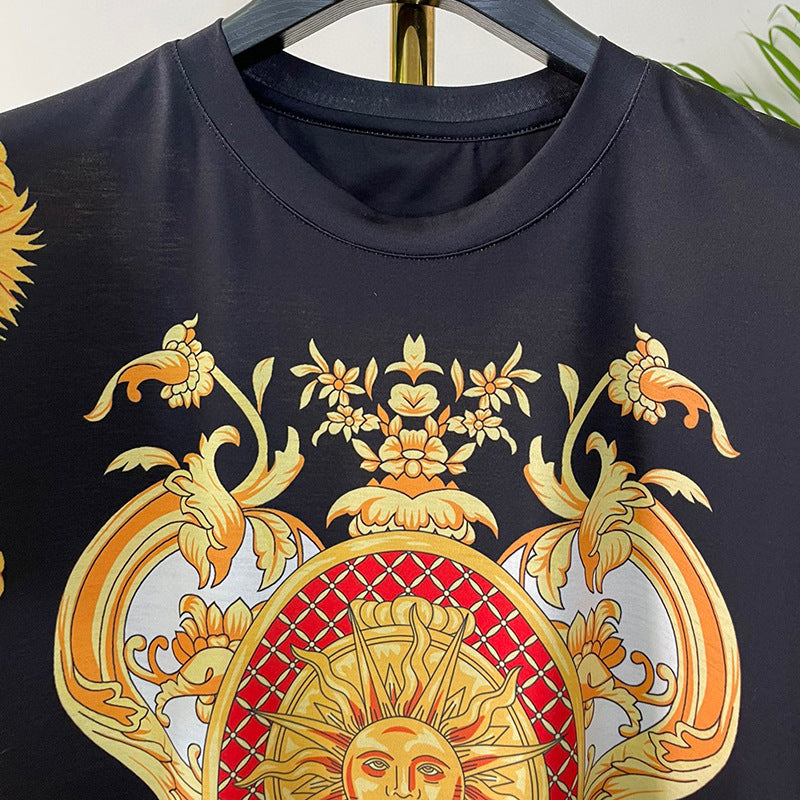 East Coast Shirts Spring/Summer Digital Print Crew Neck Short Sleeve Men's Half Sleeve T-Shirt